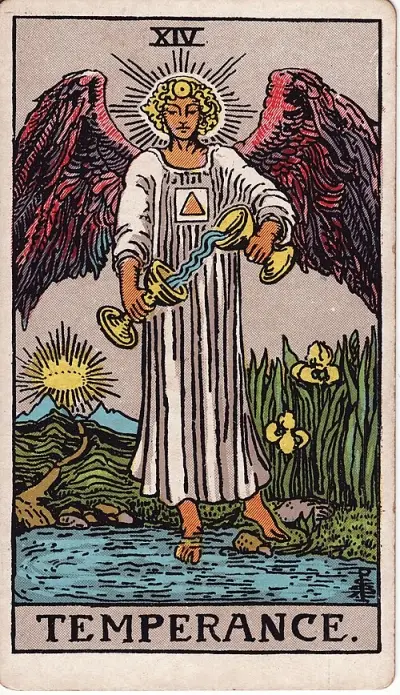 Помірність — Temperance tarot card (Rider–Waite–Smith)