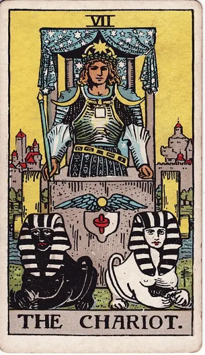 The Chariot — The Chariot tarot card (Rider–Waite–Smith)