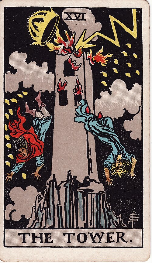 The Tower — The Tower tarot card